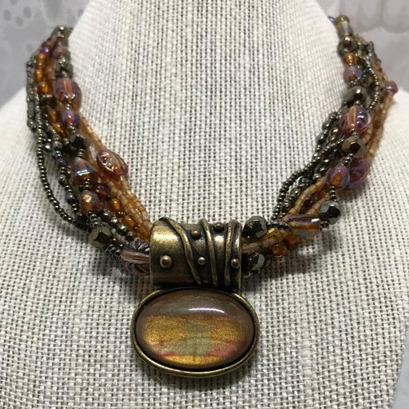 Chico's Jewelry - Chico's Antique Gold Tone Necklace & Pendant